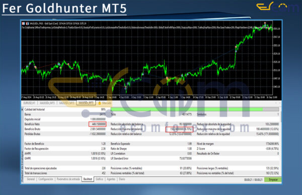 Fer Goldhunter MT5 Backtests Result