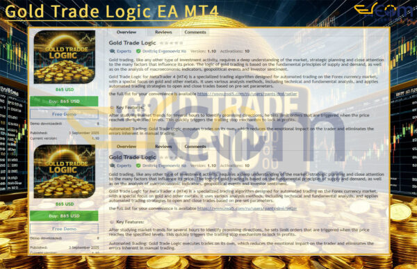 Gold Trade Logic EA MT4 Review