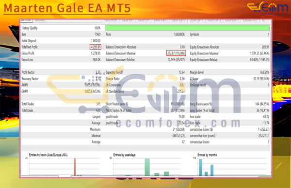 Maarten Gale EA MT5 Backtest