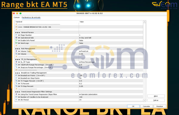 Range bkt EA MT5 Input
