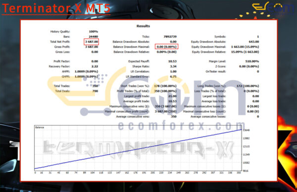 Terminator X MT5 Backtest