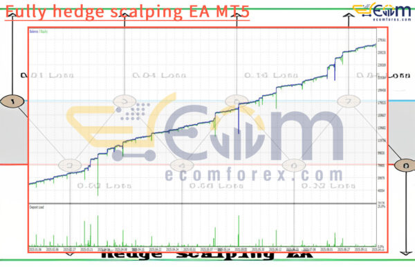Fully hedge scalping EA MT5 Backtest