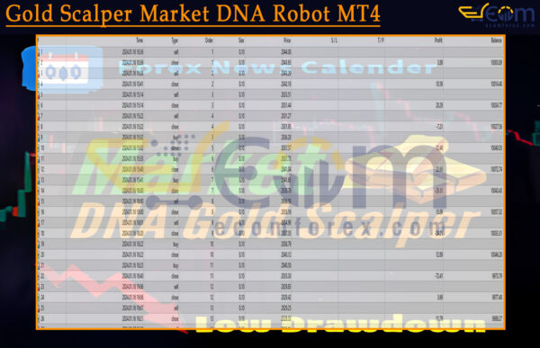 Gold Scalper Market DNA Robot MT4 Backtests