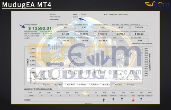 MudugEA MT4 Backtest