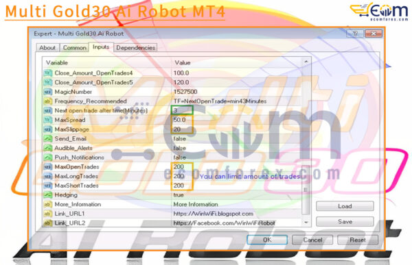 Multi Gold30 Ai Robot Input