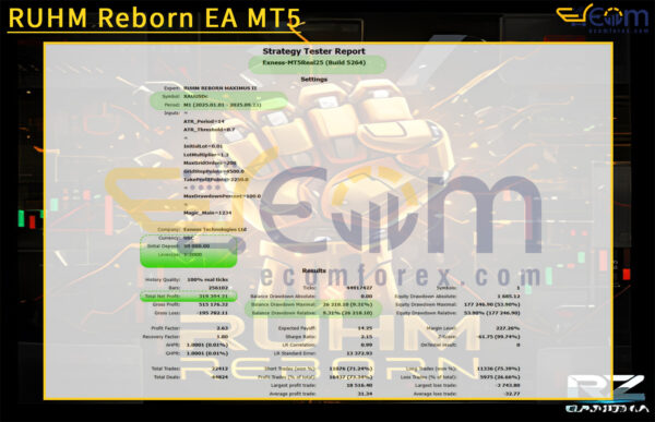RUHM Reborn EA MT5 Backtest Result