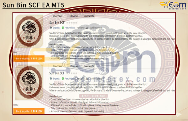 Sun Bin SCF EA MT5 Review
