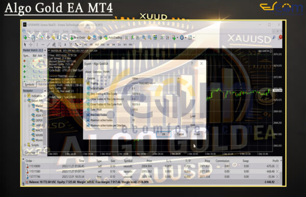 Algo Gold EA MT4 Input