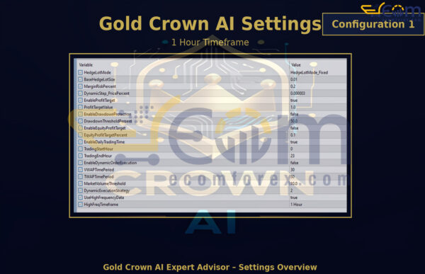 Gold Crown AI EA MT5 Setting