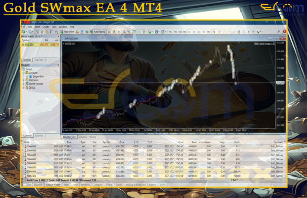 Gold SWmax EA 4 MT4 Backtest