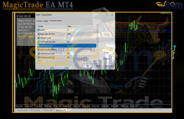 MagicTrade EA MT4 Input