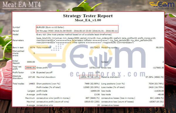 Meat EA MT4 Backtests