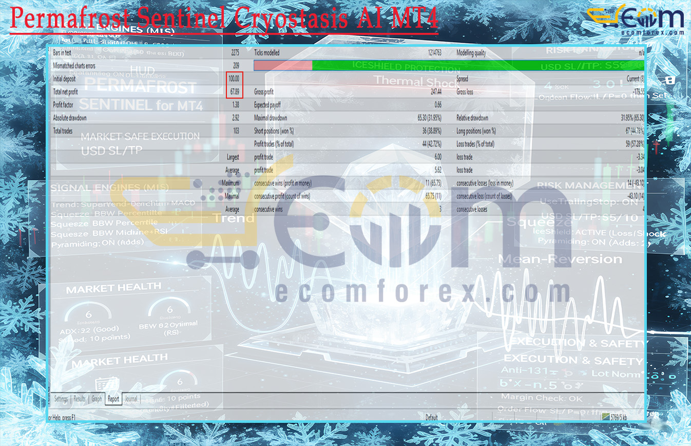 Permafrost Sentinel Cryostasis AI MT4 Backtest