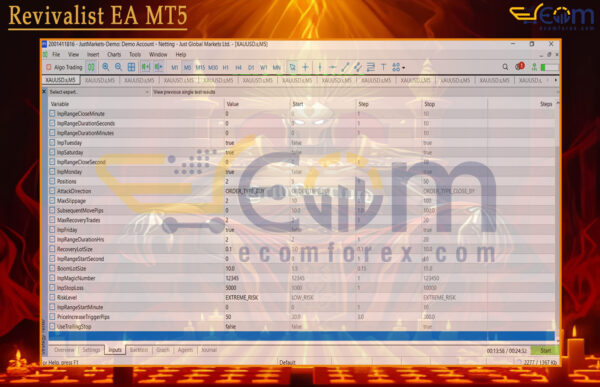 Revivalist EA MT5 Input
