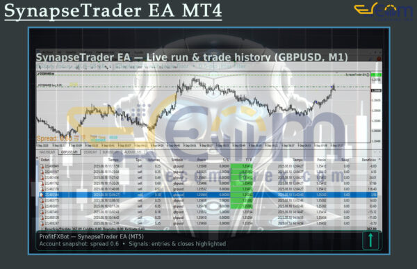 SynapseTrader EA MT4 Backtest