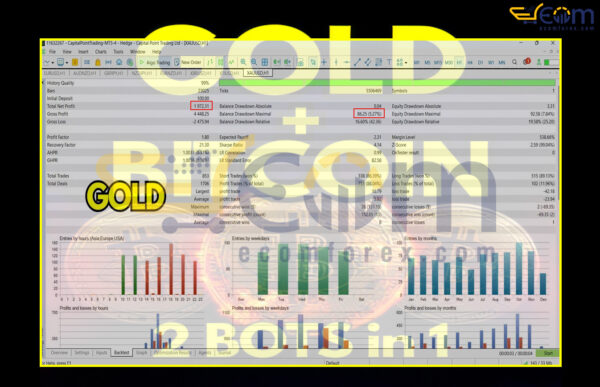 DUO Gold BitCoin ict optimal MT5 Backtests