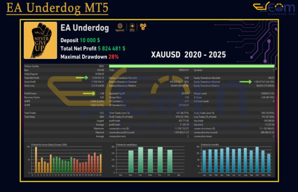 EA Underdog MT5 Backtest