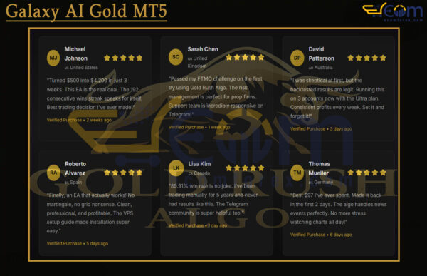 Gold Rush Algo EA MT5 Reviews