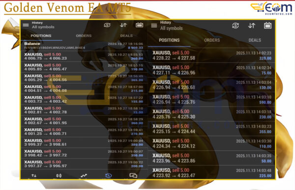 Golden Venom EA MT5 Live Signal