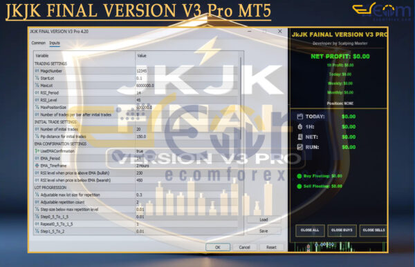 JKJK FINAL VERSION V3 Pro MT5 Input