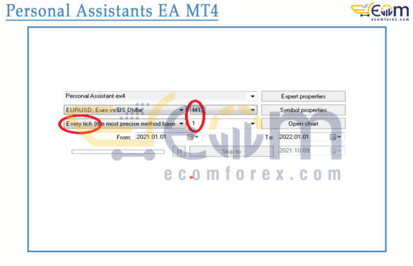 Personal Assistants EA MT4 Setting