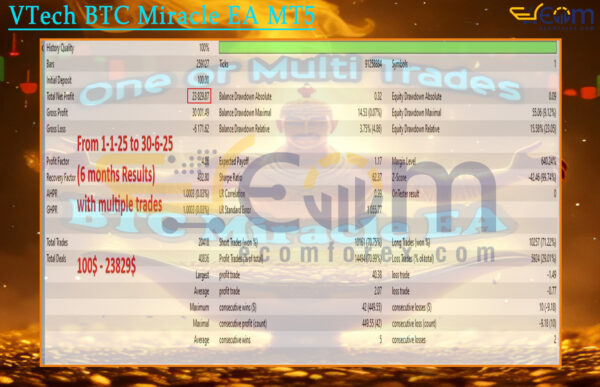 VTech BTC Miracle EA MT5 Backtest