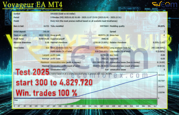 Voyageur EA MT4 Backtest