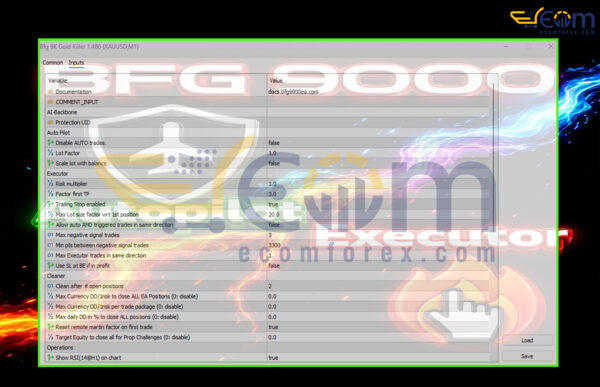 Bfg 9K Gold Killer EA MT5 Input