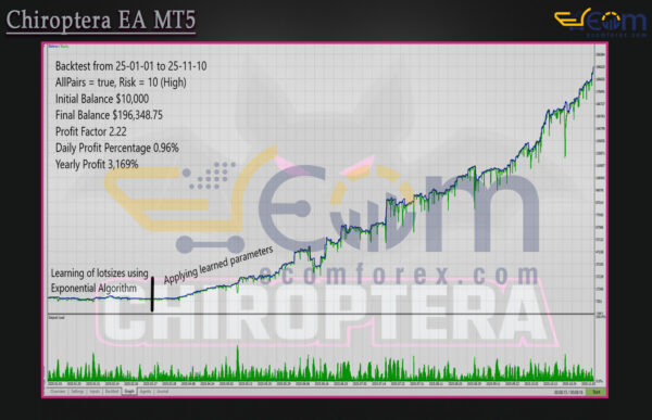 Chiroptera EA MT5 Backtest