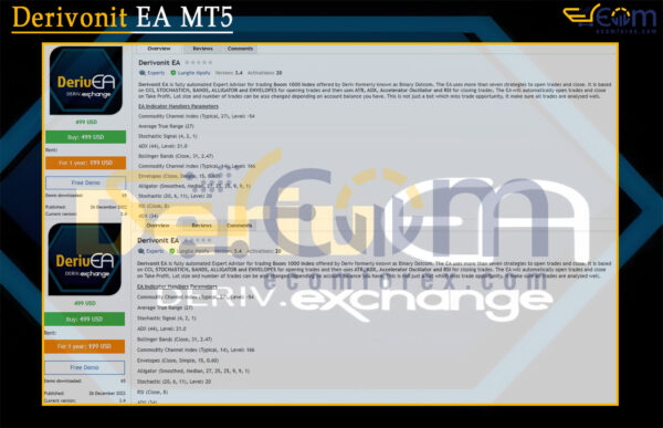 Derivonit EA MT5 Review