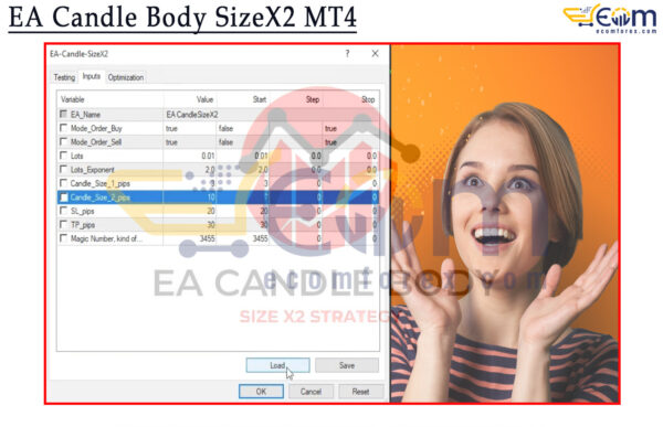 EA Candle Body SizeX2 MT4 Input