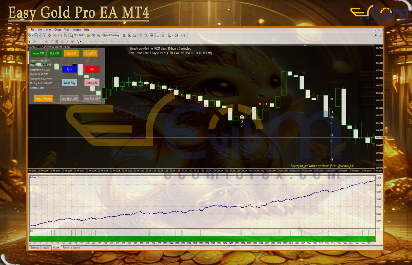 Easy Gold Pro EA MT4 Backtest