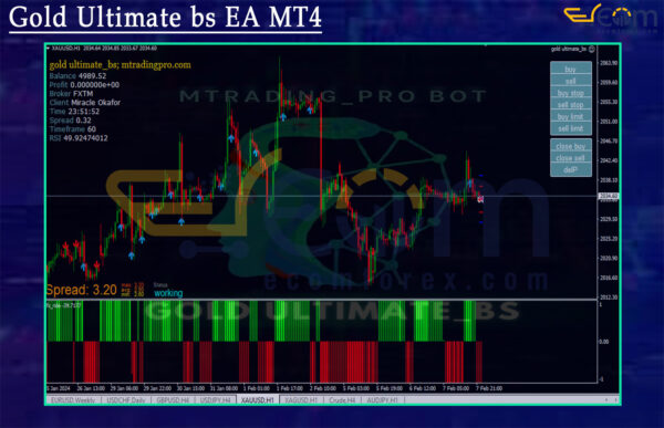 Gold Ultimate bs EA MT4 Backtest