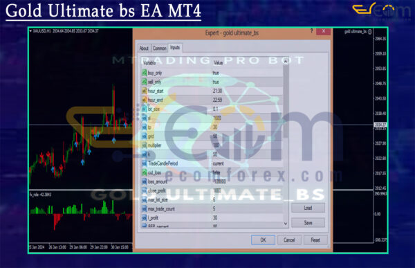 Gold Ultimate bs EA MT4 Input