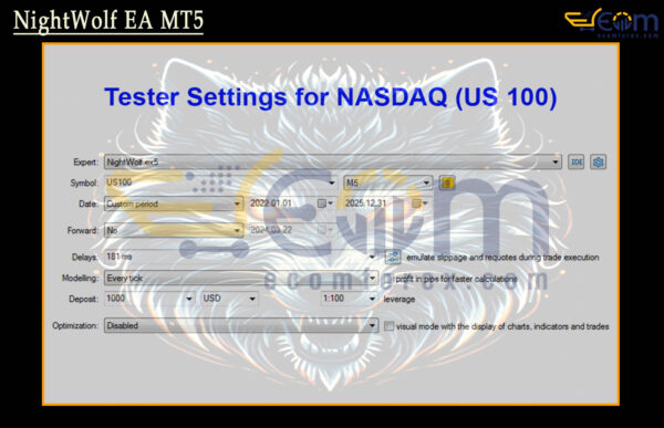NightWolf EA MT5 Setting