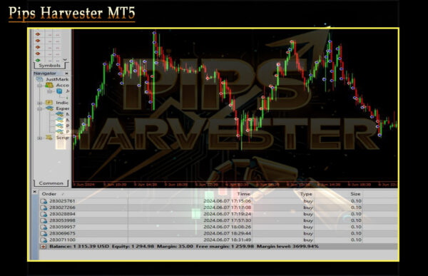 Pips Harvester MT5 Backtest