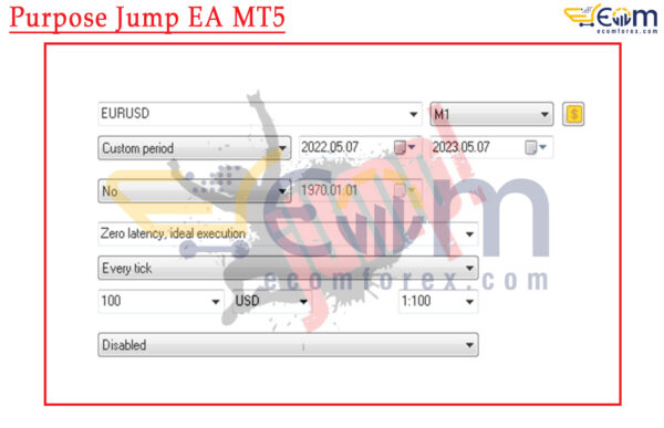 Purpose Jump EA MT5 Input