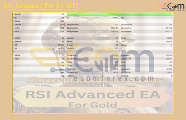 RSI Advanced Pro EA MT5 Backtest