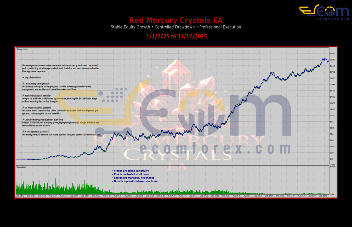 Red Mercury Crystals EA MT5 Backtest