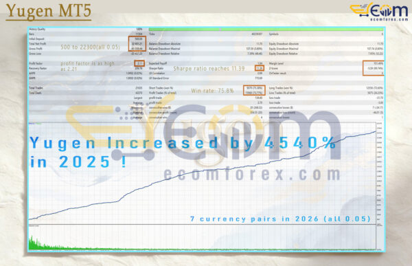 Yugen MT5 Backtests