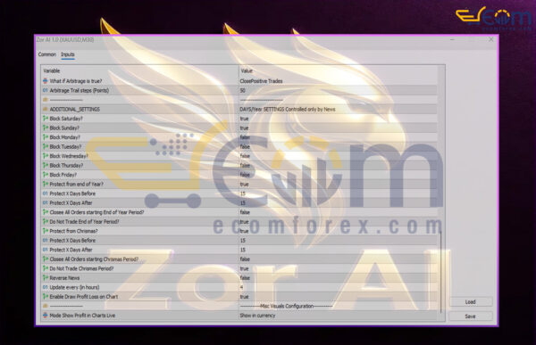 Zor AI EA Inputs