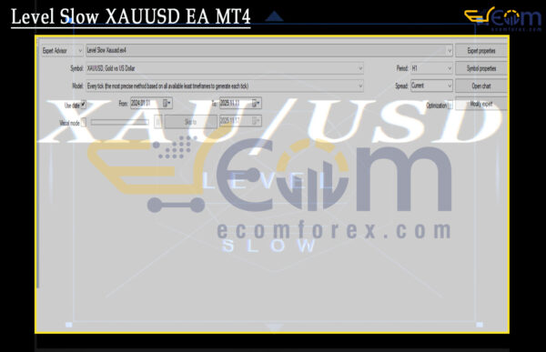 Level Slow XAUUSD EA MT4 Setting