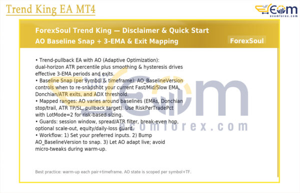 Trend King EA MT4 Review