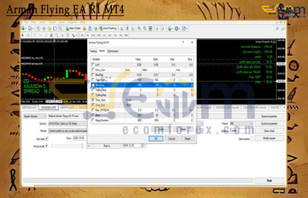 Arman Flying EA R1 MT4 Input