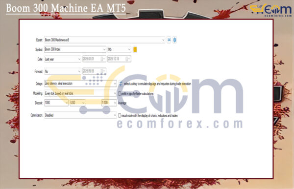 Boom 300 Machine EA MT5 Setting