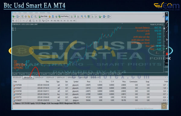 Btc Usd Smart EA MT4 Backtests