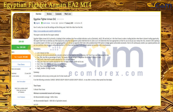 Egyptian Fighter Arman EA2 MT4 Reviews