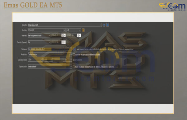 Emas GOLD EA MT5 Setting