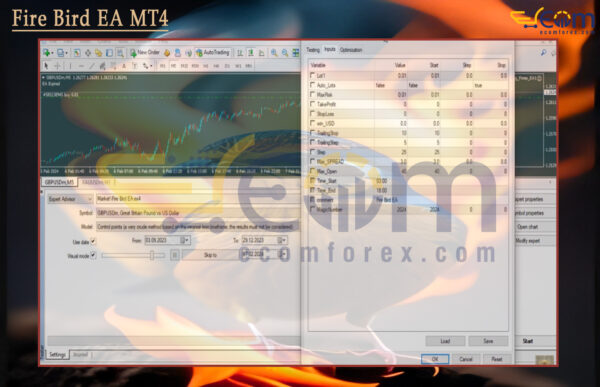 Fire Bird EA MT4 Input