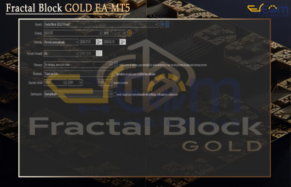 Fractal Block GOLD EA MT5 Setting